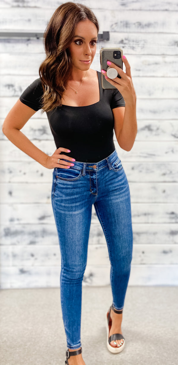 Black Sheer Puff Sleeve Bodysuit - Grace and Garment Boutique