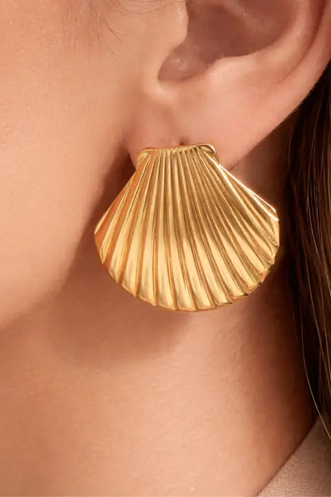 Gold Plated Seashell Earring