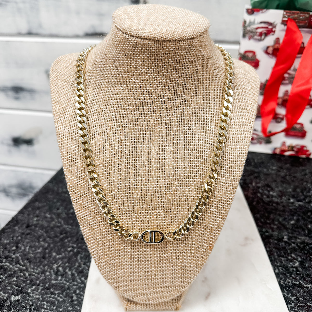 Gold Lucy Chunky Link Necklace
