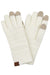 C.C. Ivory Ribbed Cozy Gloves