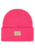 Kids Candy Pink Classic Rib Patch Beanie