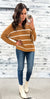 Dark Caramel & Ivory Striped Sweater