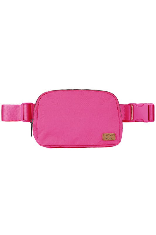C.C. Hot Pink Nylon Belt Bag
