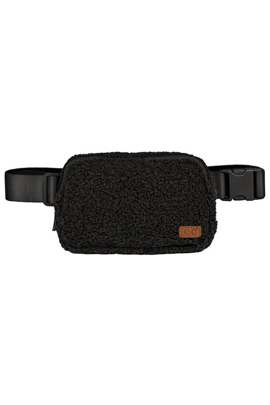 C.C. Black Sherpa Belt Bag