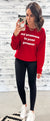 Heather Red My Presence Sweatshirt
