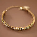 Gold Plated Chain & Crystal Bracelet