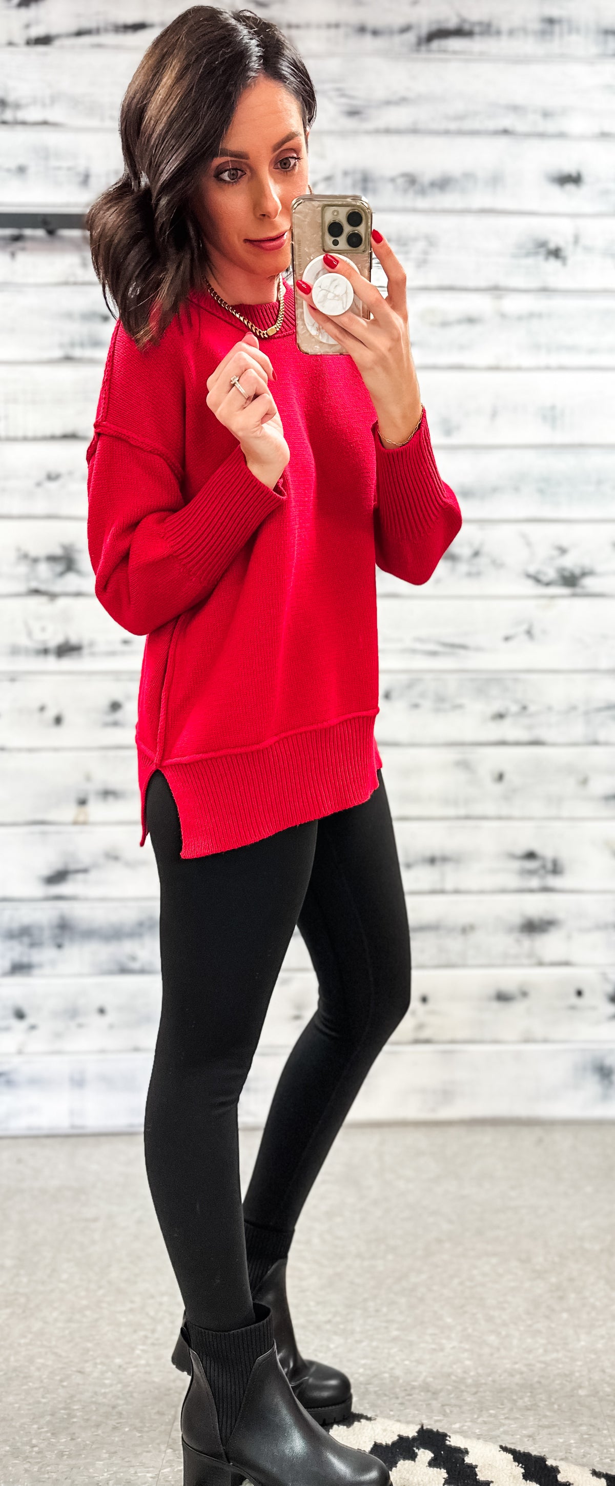 Really Red &quot;Go-To&quot; Sweater