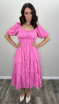 Hibiscus Darling Embroidered Midi Dress