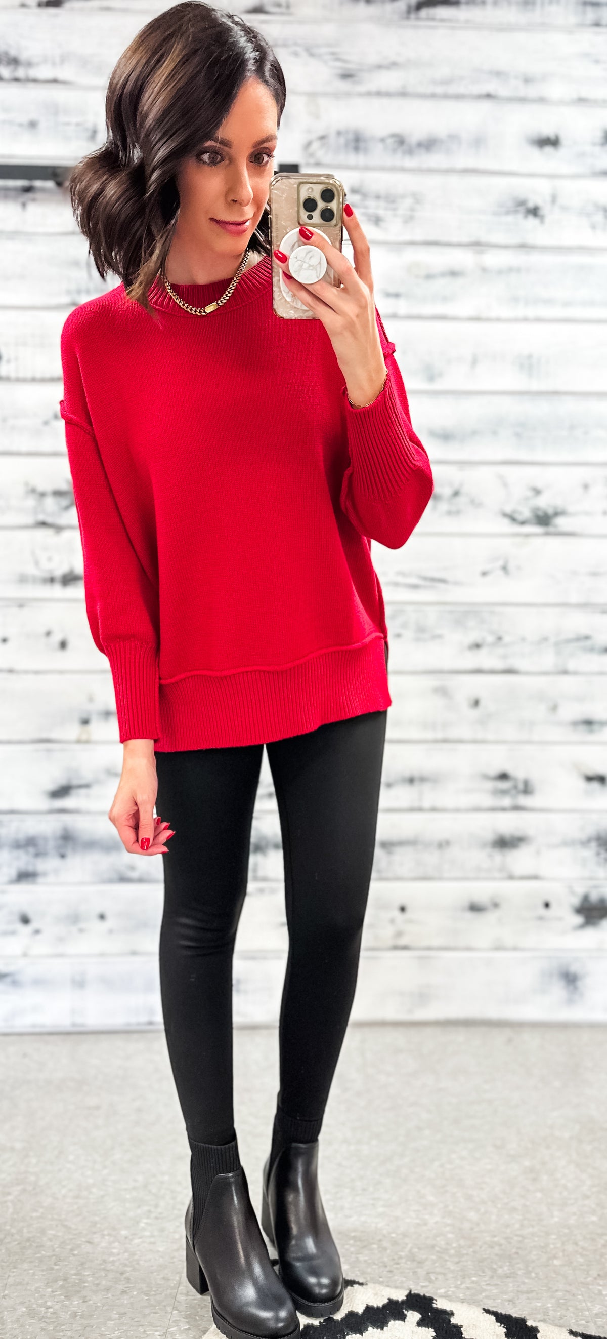 Really Red &quot;Go-To&quot; Sweater