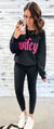 Wifey Black Puff Sweatshirt