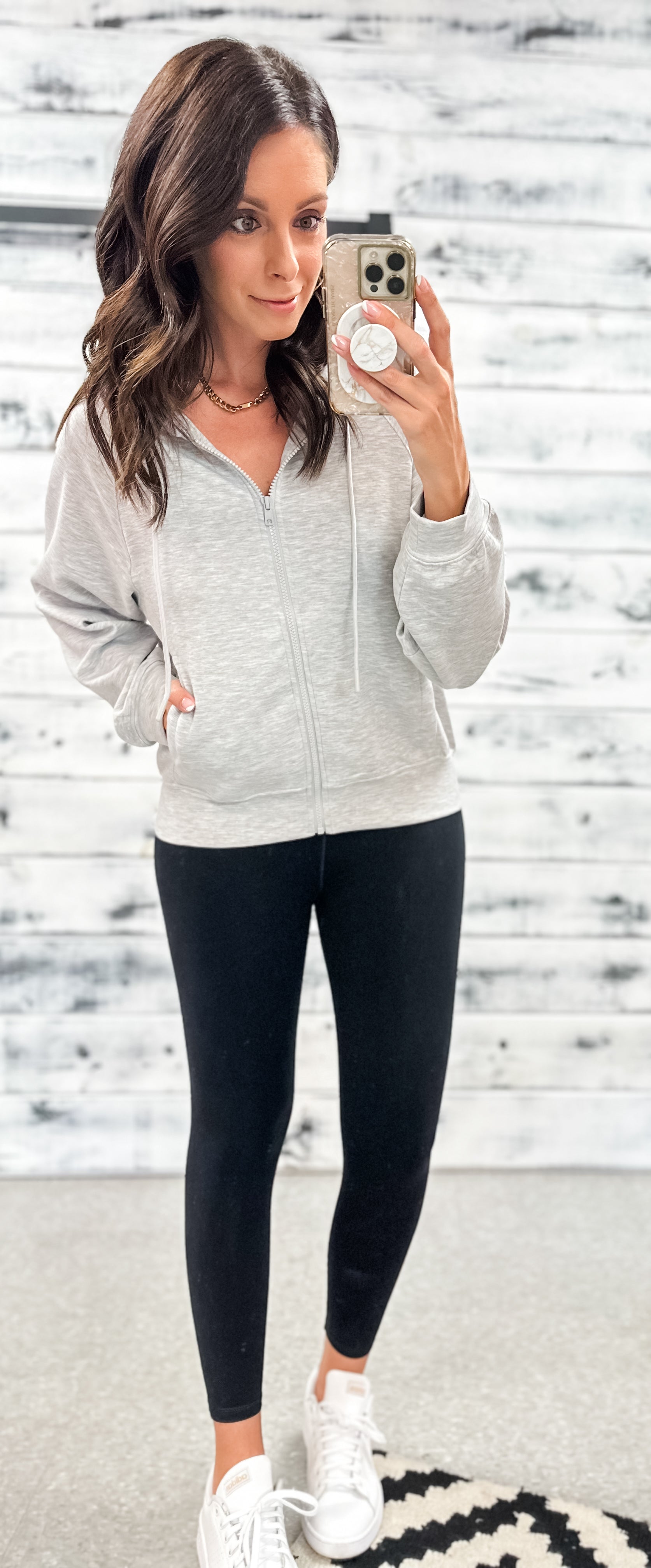 Heather Grey Softest Ever Zip Up Hoodie Grace and Garment Boutique