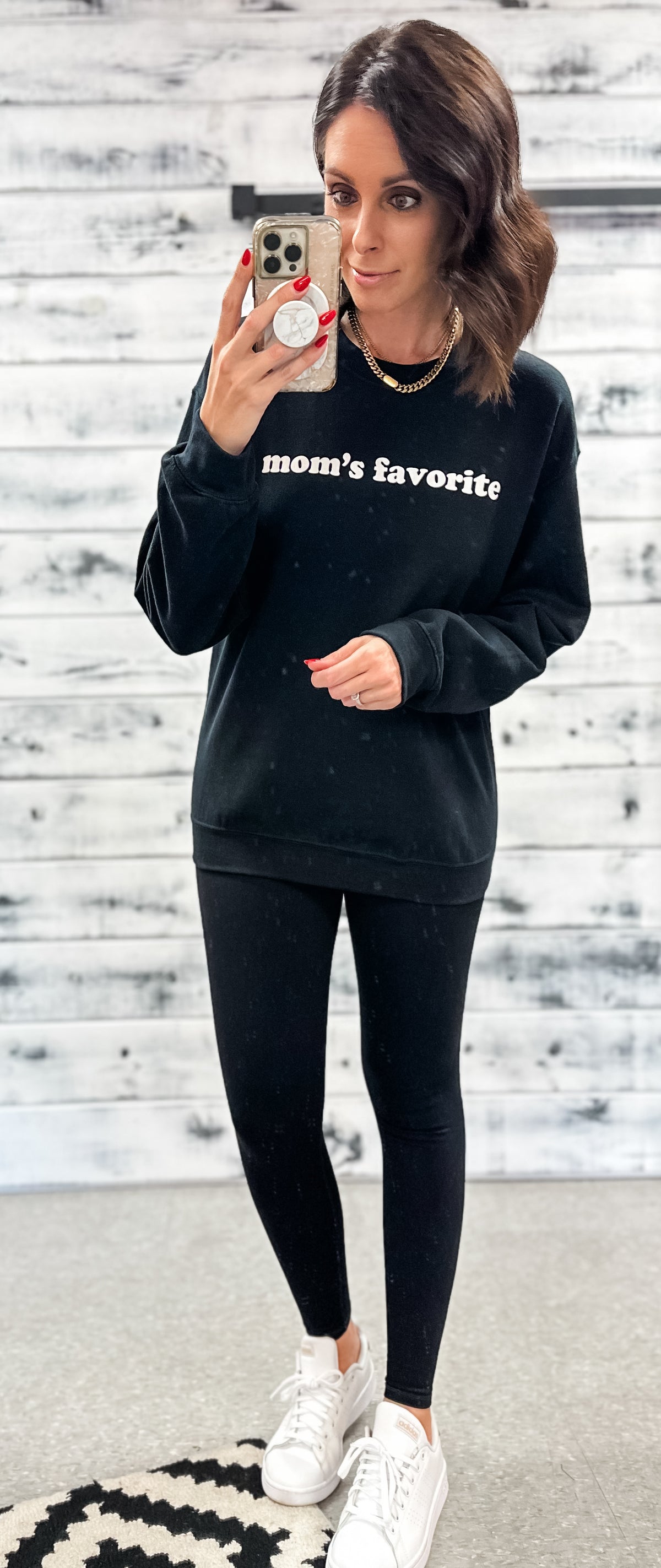 Black &quot;Mom&#39;s Favorite&quot; Sweatshirt