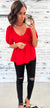 Really Red Sweetheart Smocked Blouse
