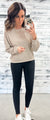 Shell Ribbed Relaxed Crop Pullover