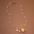 Gold Plated Pearls & Paradise Necklace