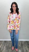 In Bloom Floral Linen Blazer