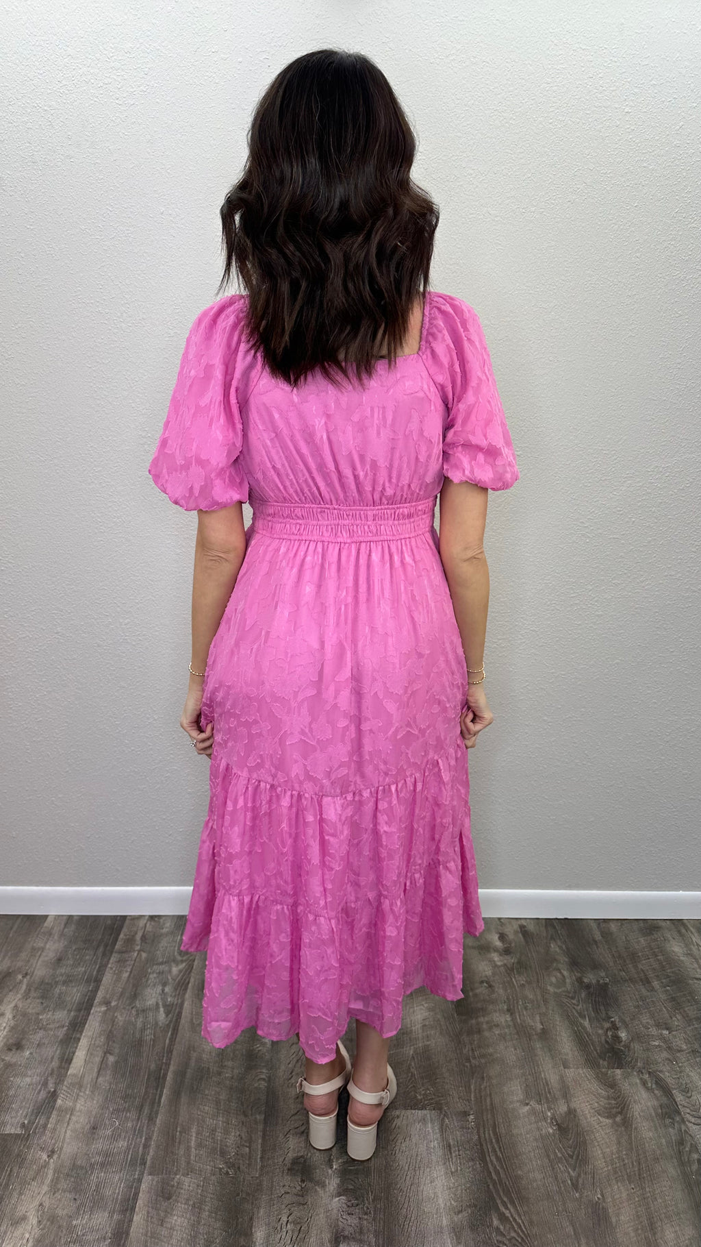 Hibiscus Darling Embroidered Midi Dress