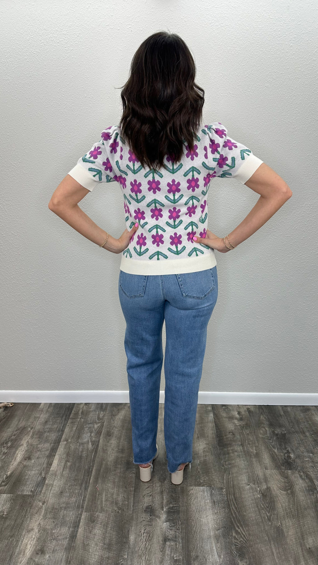 Garden Party Floral Sweater Top