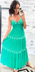 Sea Green Riviera Dreamin" Embroidered Maxi