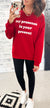 Heather Red My Presence Sweatshirt