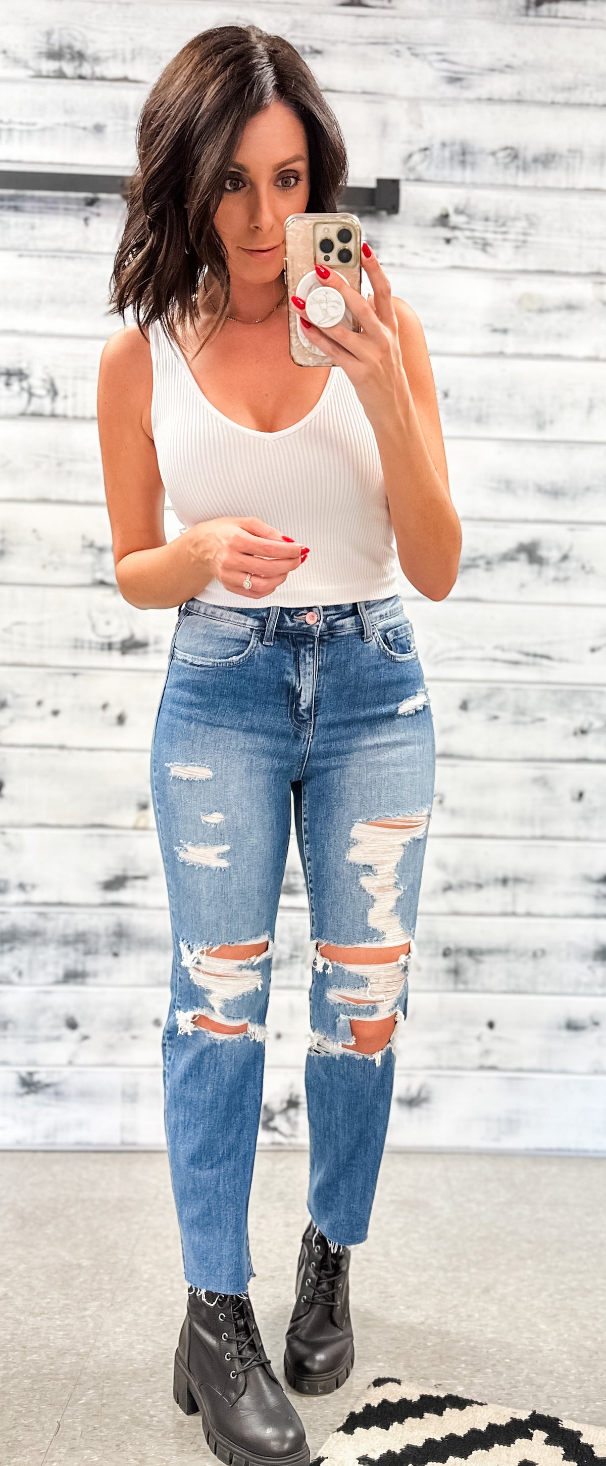 Flying Monkey &quot;Weekend Vibes&quot; Relaxed Straight Leg Jean