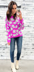 Bright Orchid & Sky Floral Sweater