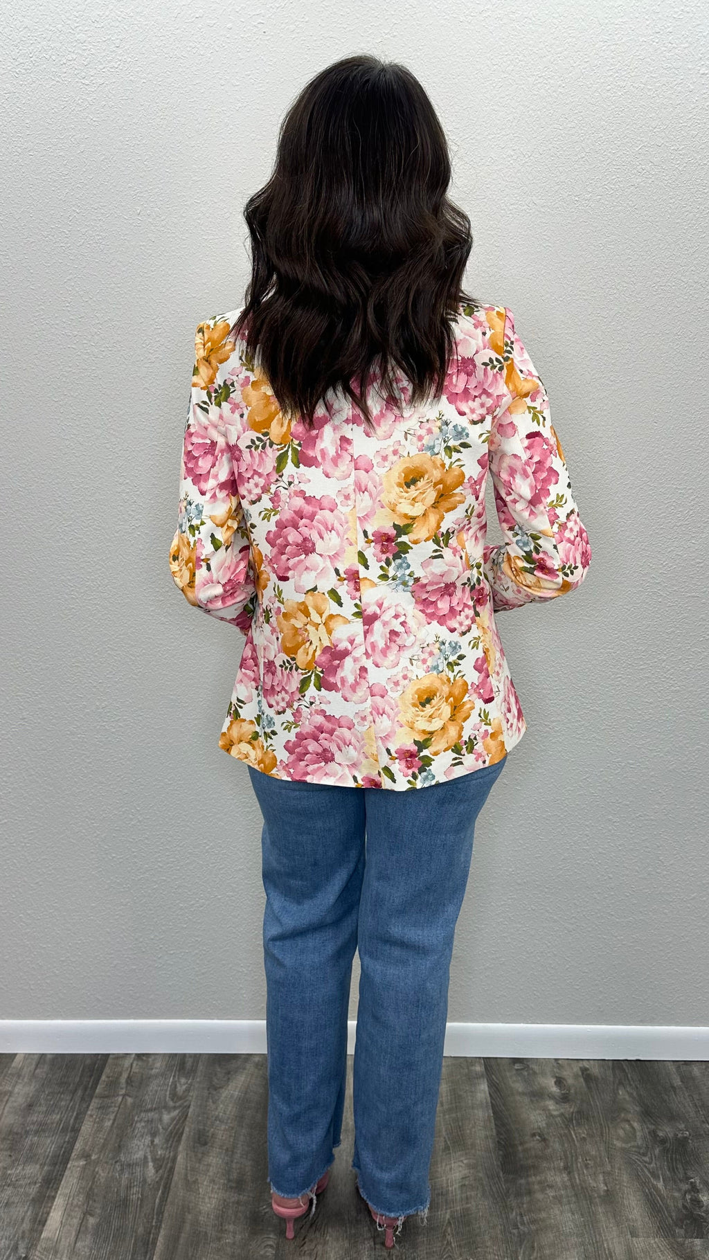 In Bloom Floral Linen Blazer
