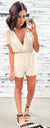 Linen V-Neck Cover-Up Romper