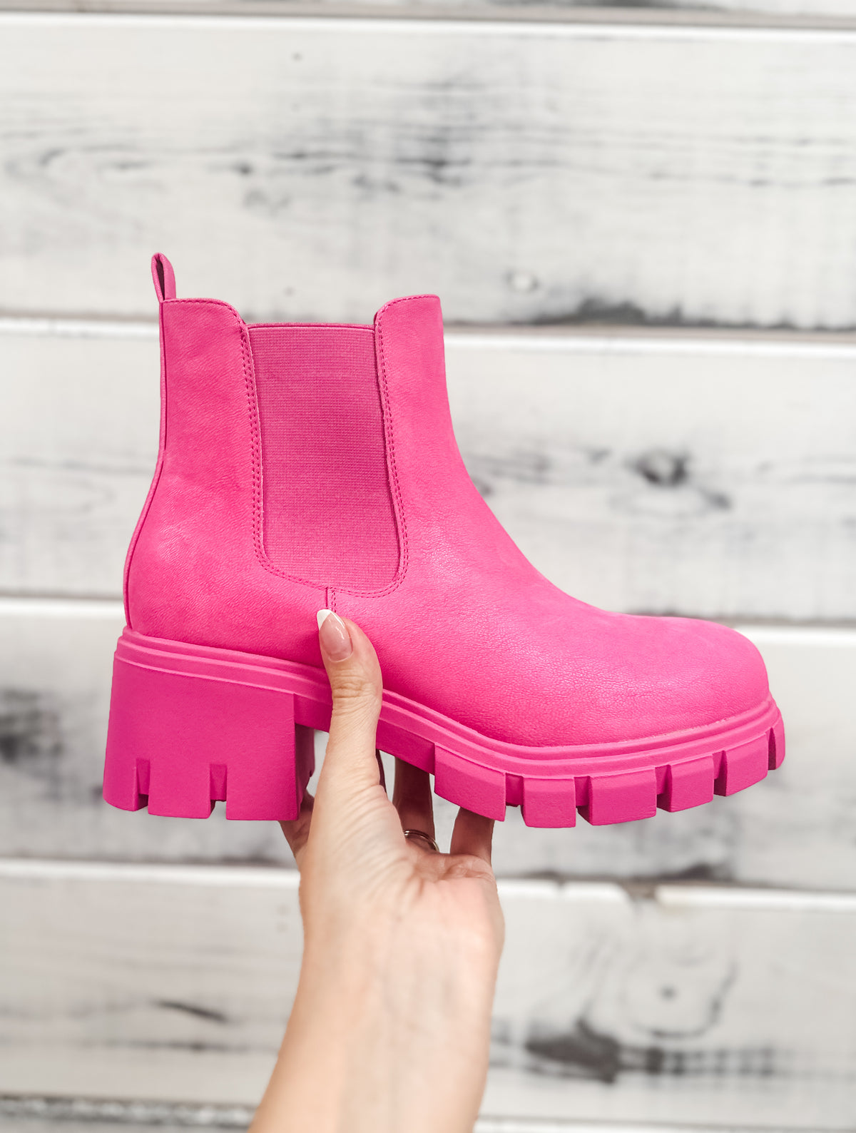 MIA Hot Pink Platform Chelsea Boot