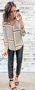 Black, Gold & Ivory Button Up Blouse