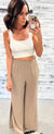 Ivory Square Neck Ribbed Crop Brami