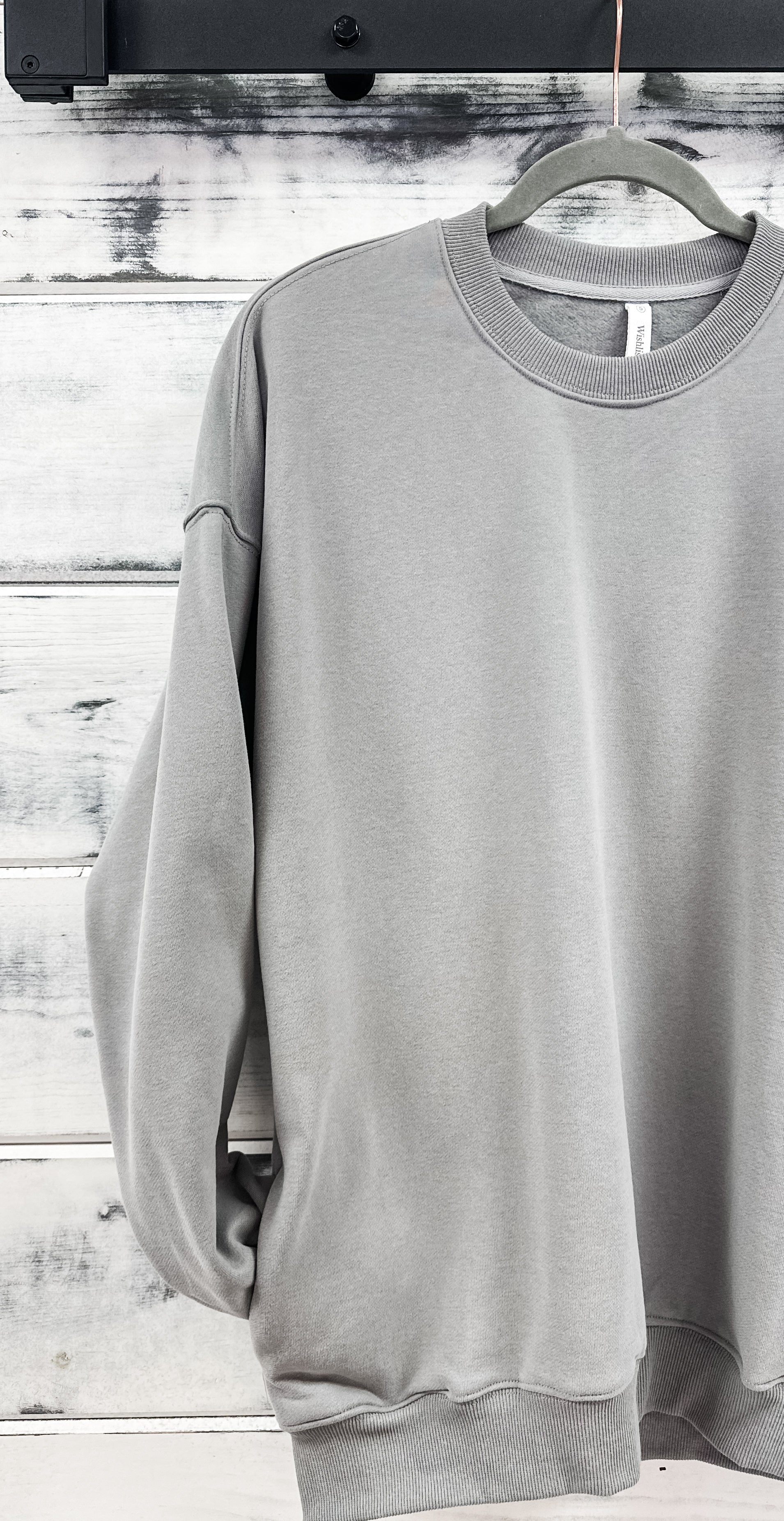 Grey French Terry Pocket Sweatshirt - Grace and Garment Boutique