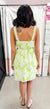 Lime Floral Cut-Out Dress
