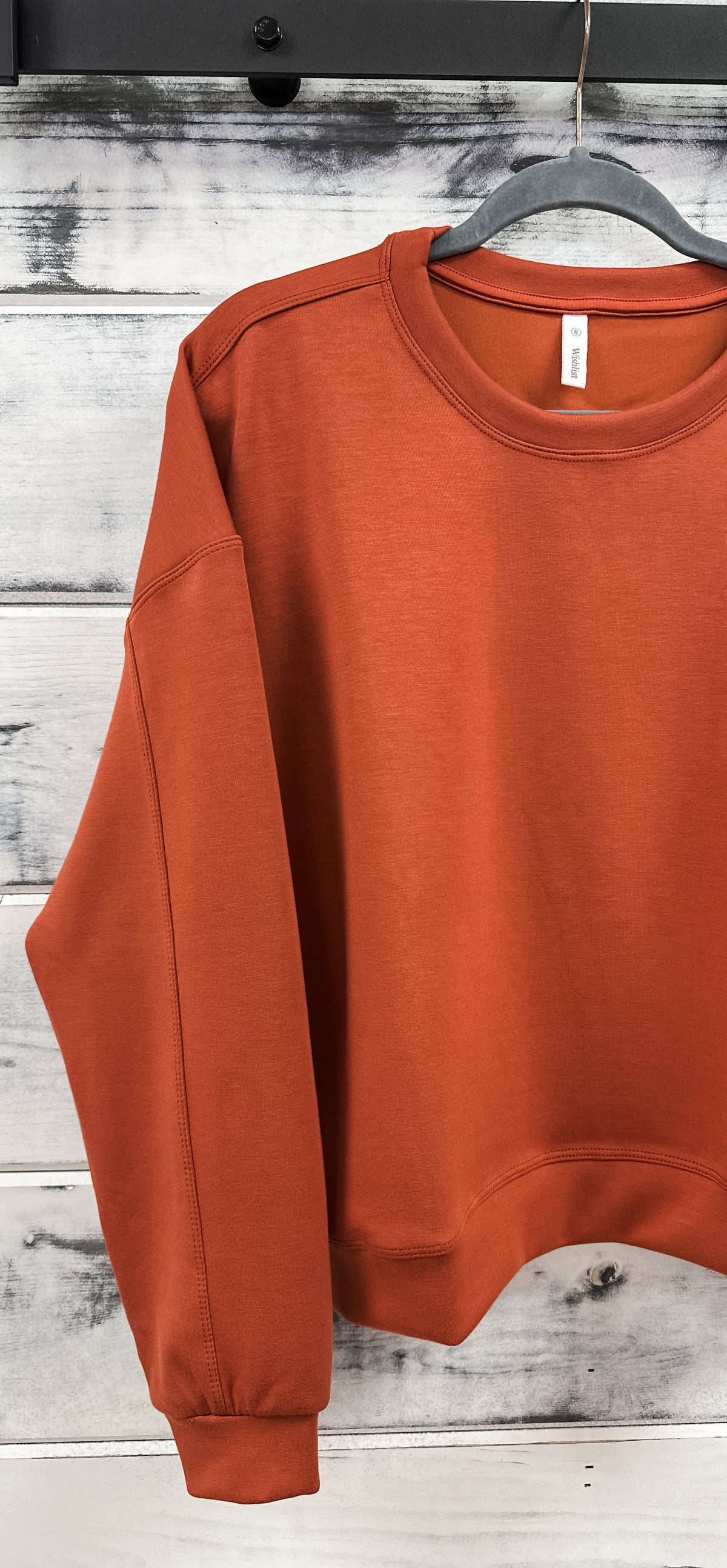 Rust Softest Ever Relaxed &quot;Crop&quot; Sweatshirt