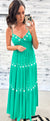 Sea Green Riviera Dreamin" Embroidered Maxi