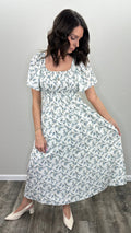 Sweet Meadow Smocked Floral Midi Dress