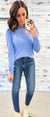 Periwinkle Blue Puff Sleeve Sweater