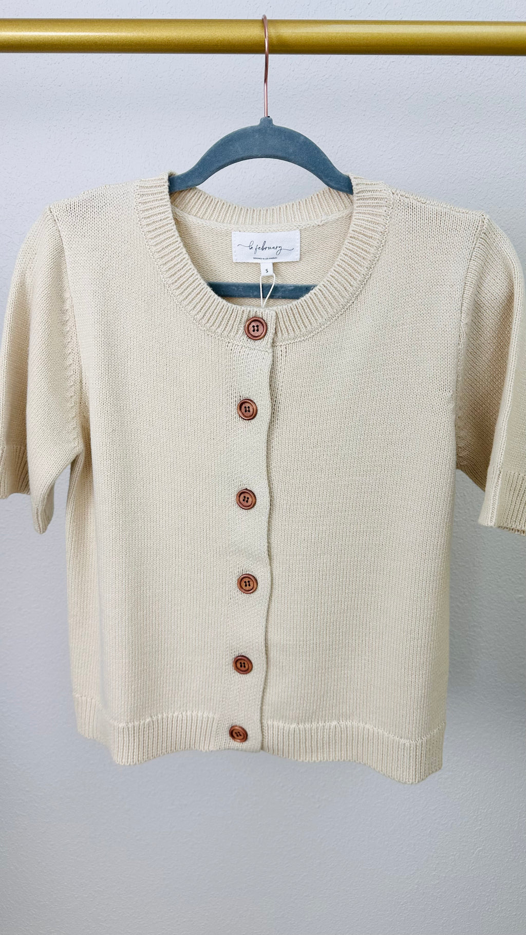 Coffee House Short Sleeve Button Up Cardigan