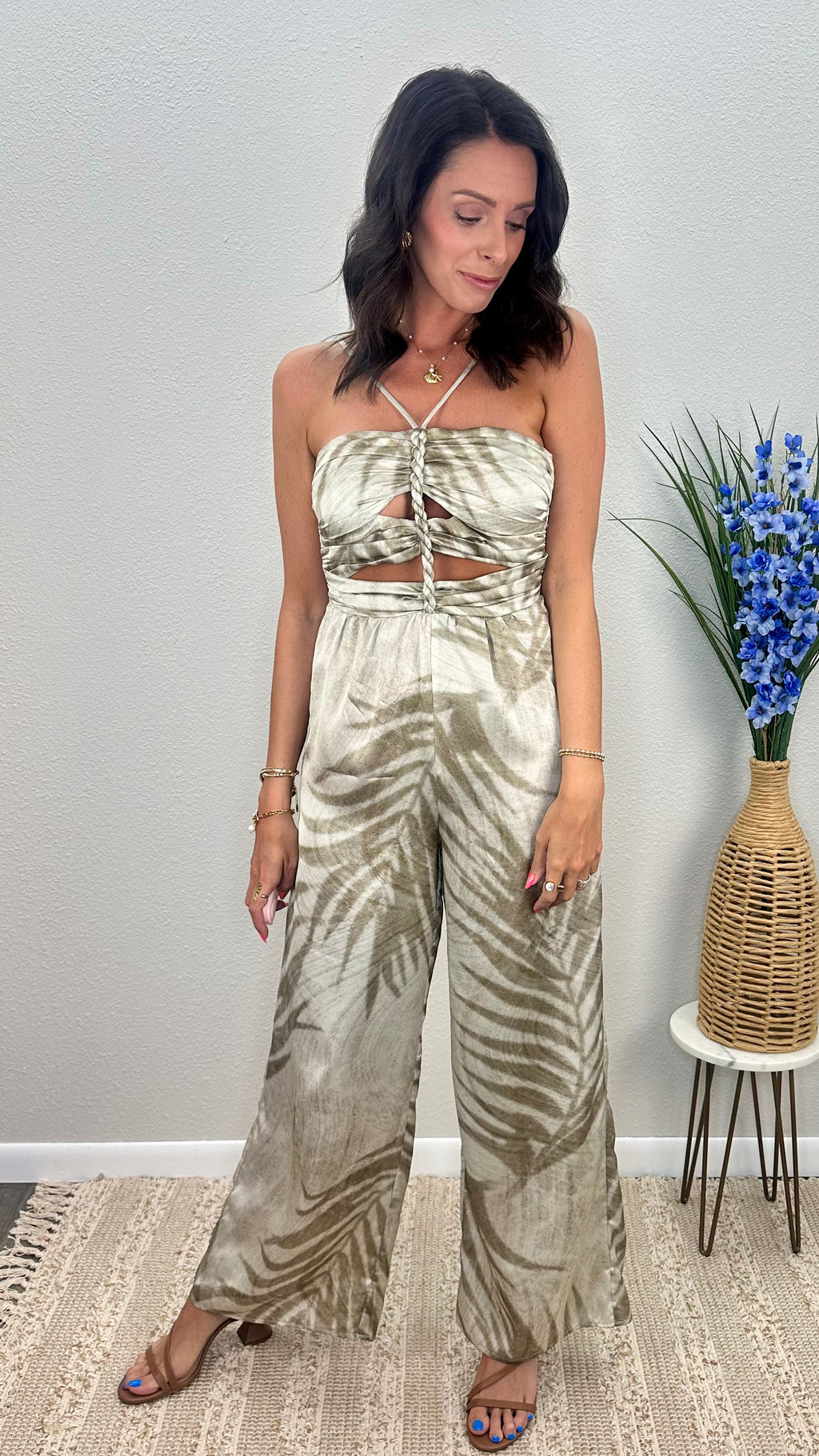 Palm Muse Braided Cut-Out Jumpsuit