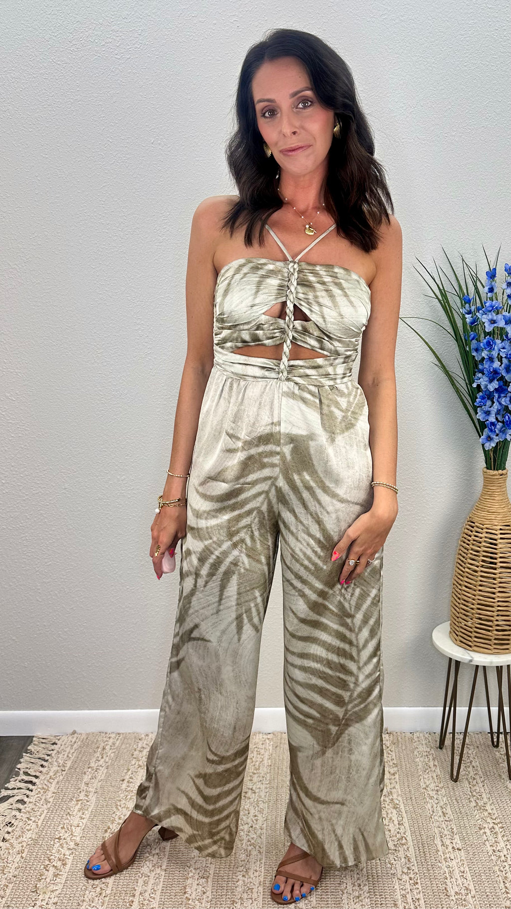 Palm Muse Braided Cut-Out Jumpsuit