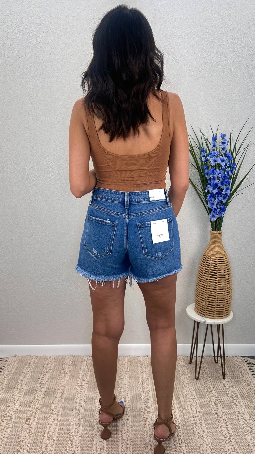 Bronzed Tan Luxe Scoop Crop Tank