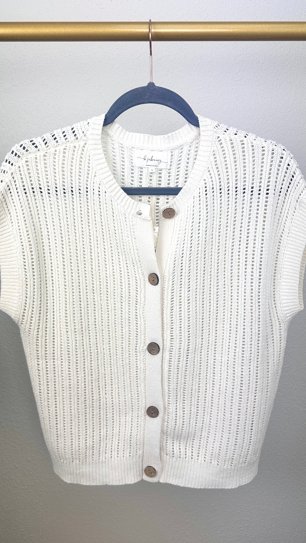 Cabana Crochet Button-Down Cardigan