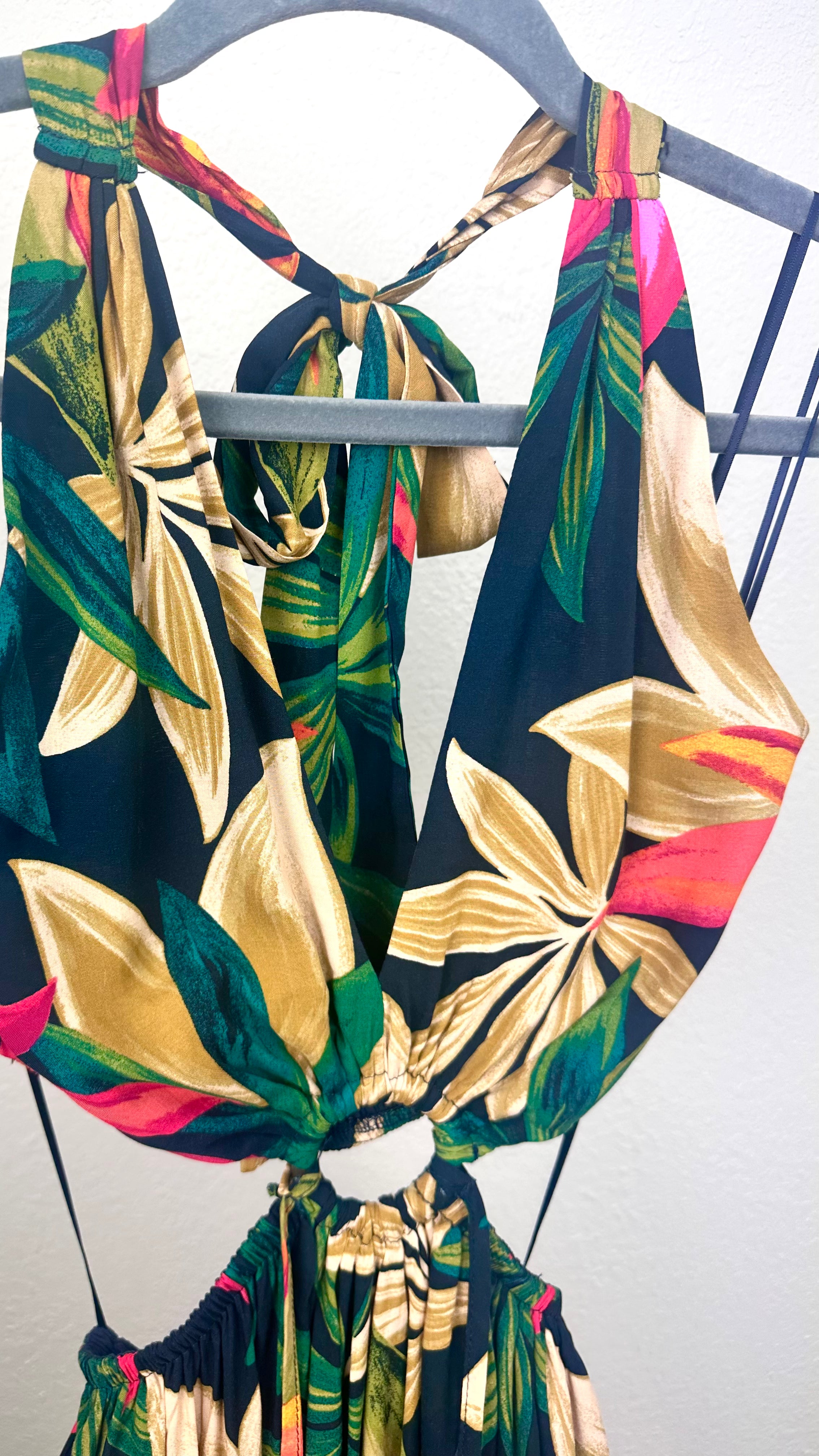 Midnight Palms Cut-Out Maxi