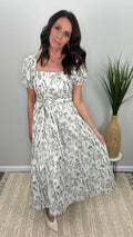 Garden Muse Square Neck Midi Dress