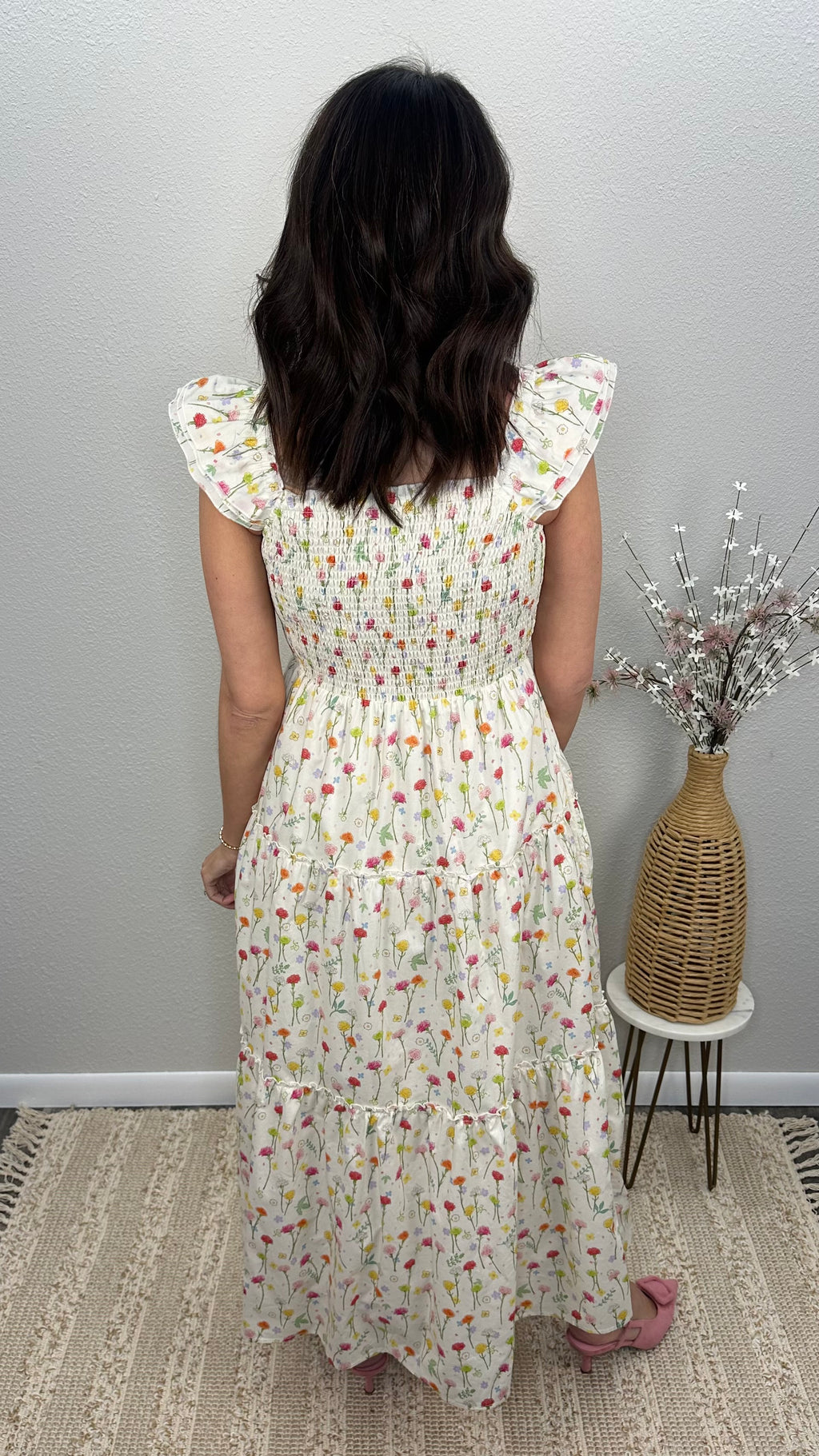Spring Fields Smocked Maxi Dress