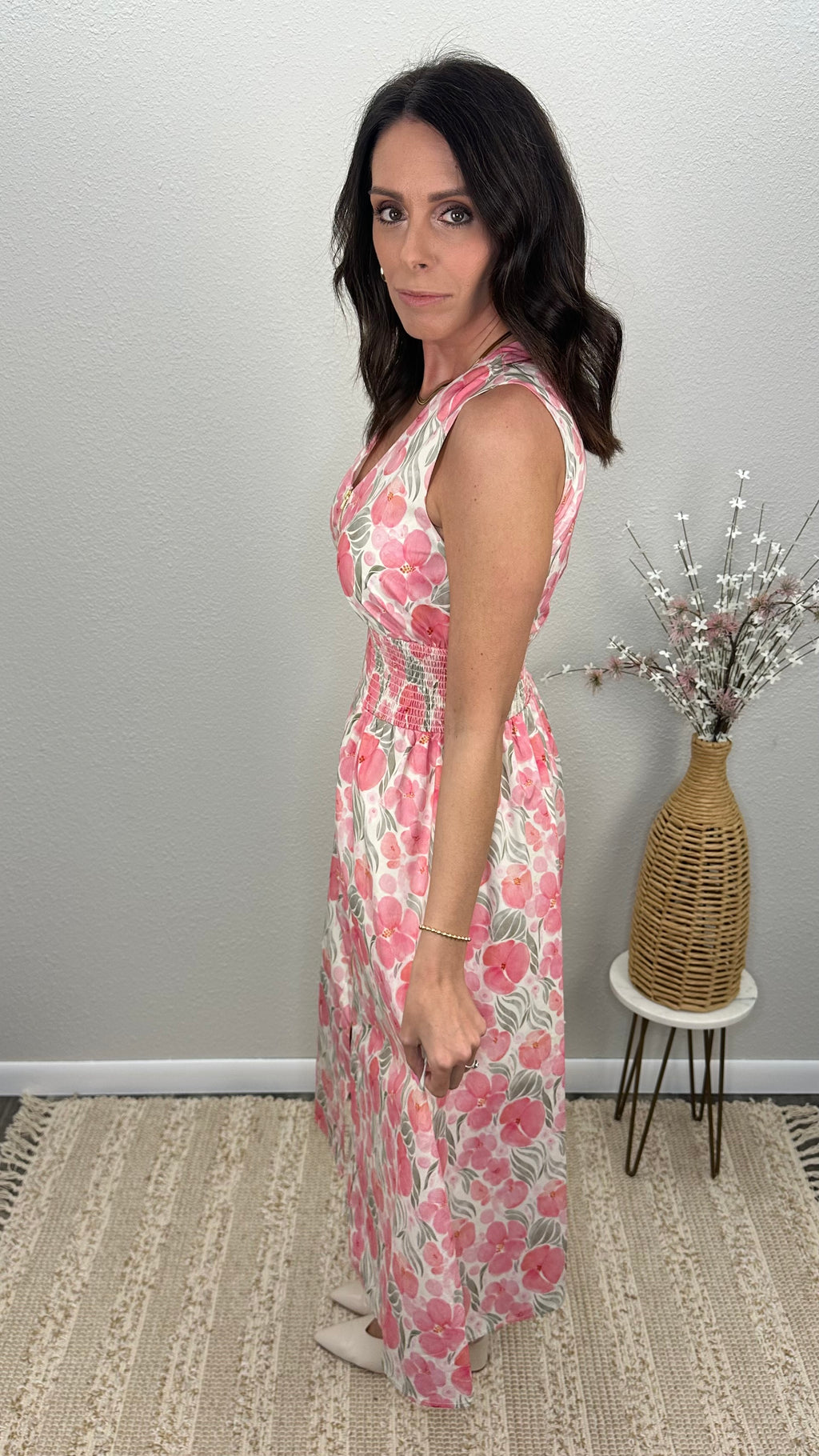 Bloom Society Zip Midi Dress