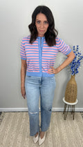 Pastel Prep Striped Cardigan