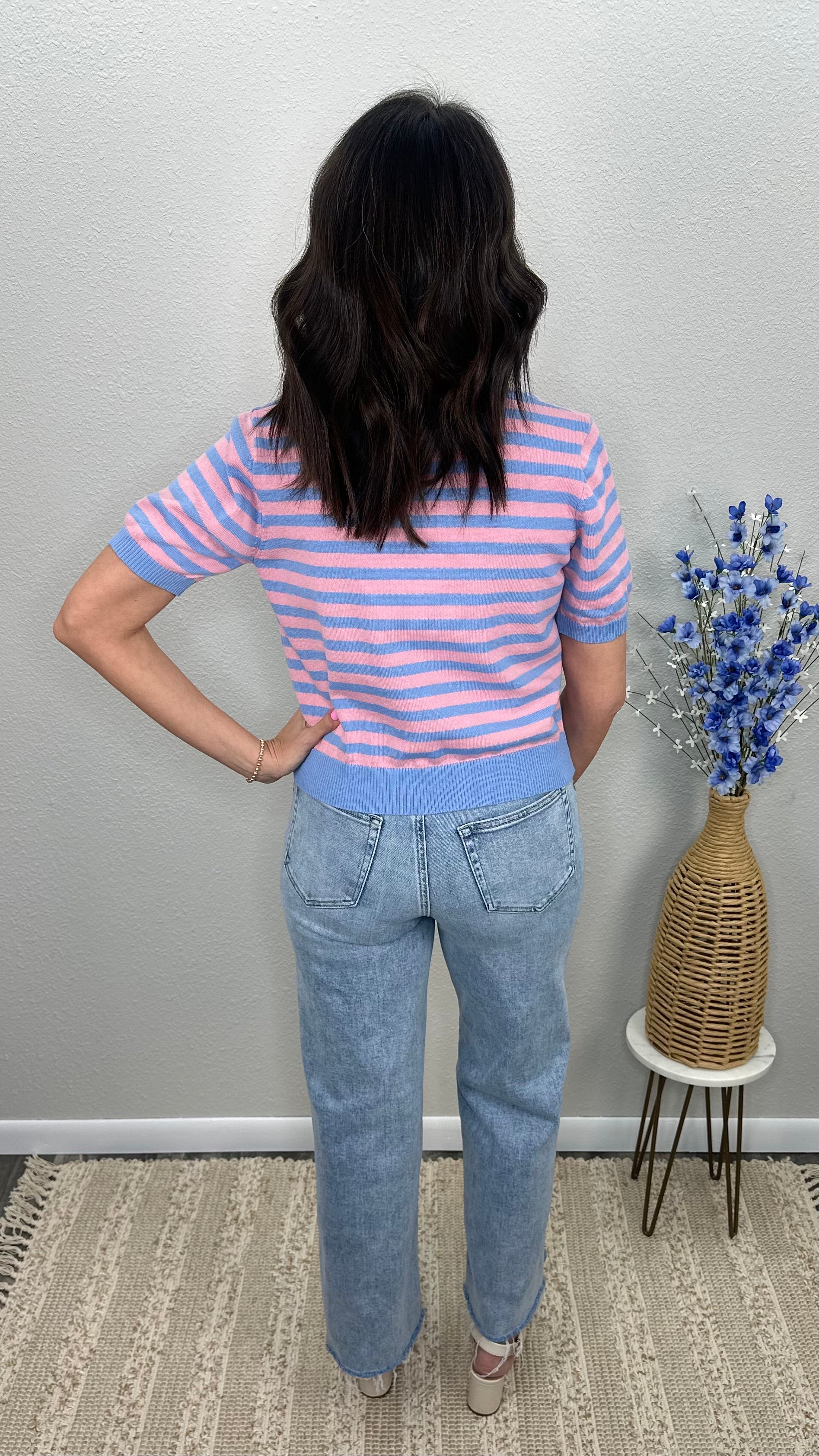 Pastel Prep Striped Cardigan