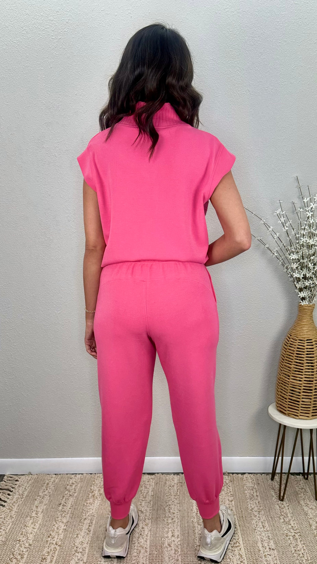 Poppy Pink Ready Set Quarter Zip Pullover