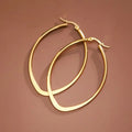 Gold Plated Oval Hoop Earring